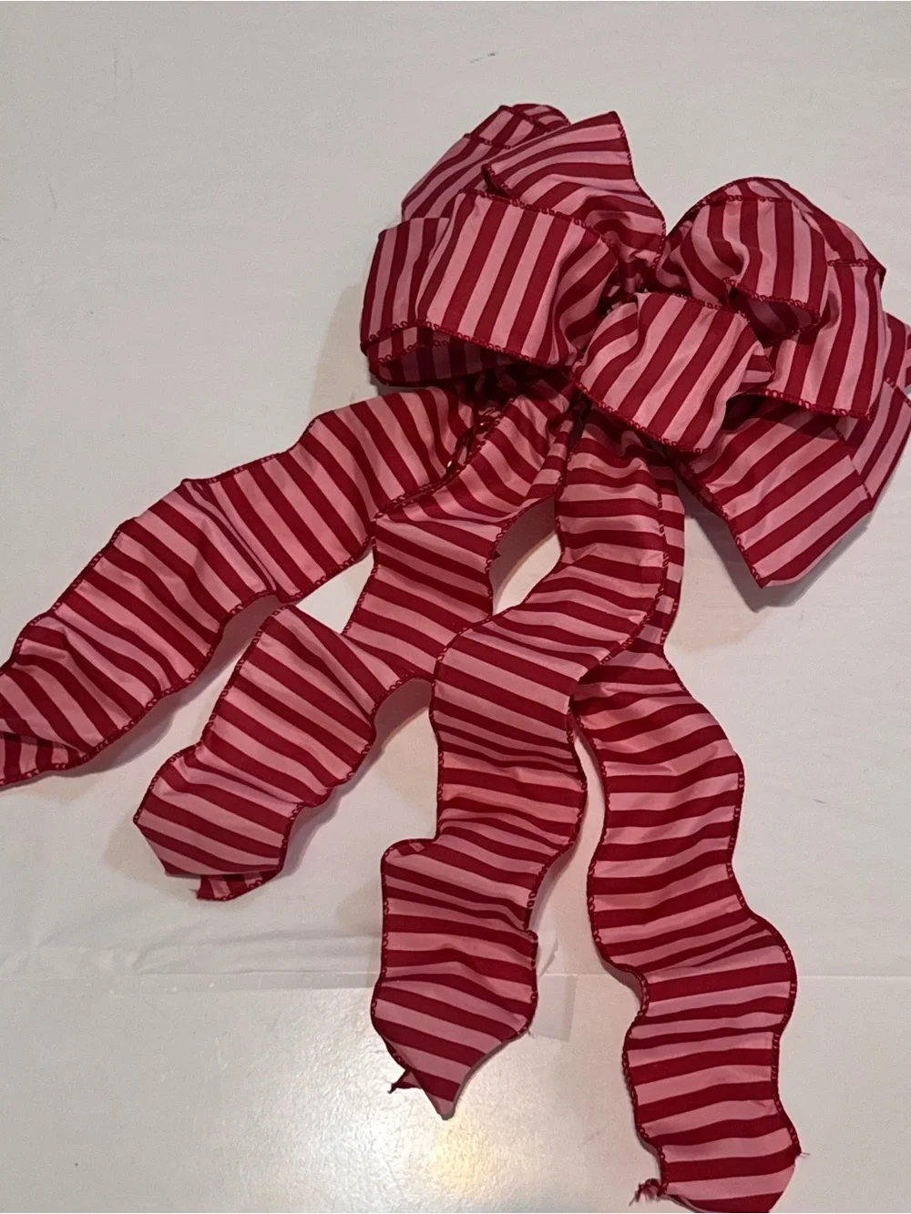 Michael’s Striped Pink and Red Decorative Bow
